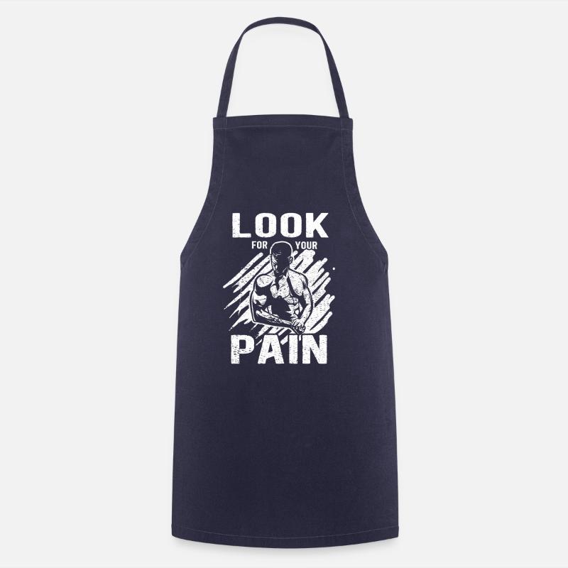 Dumbbell Training Weight Training Muscle Bodybuilders - Cooking Apron - navy