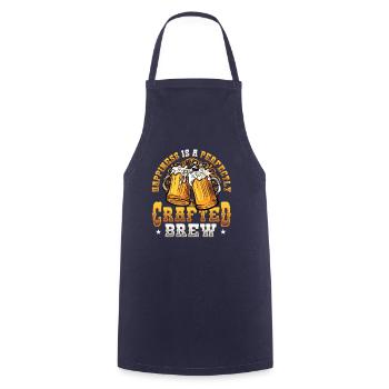 Bierbrauen und Braumeister-Glück In Perfektion - Kochschürze - Navy - Vorne - AI Model Male 185 dark (185cm)