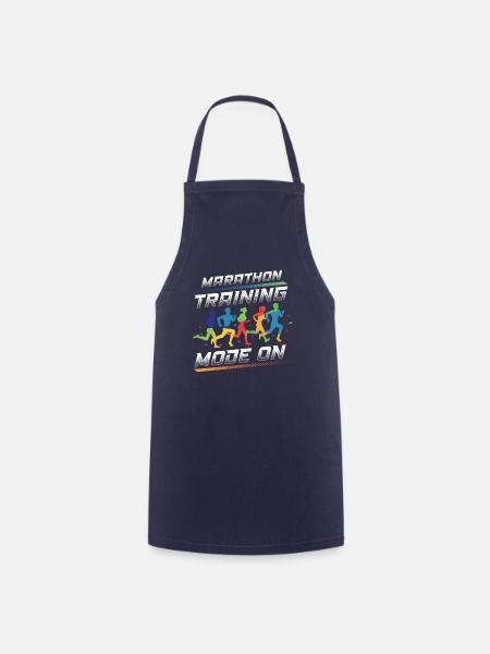 Marathon-Trainingsmodus, auf Marathon Runner - Kochschürze - Navy