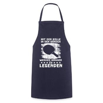 Tischtennis Spieler Ping Pong Tischtennis Spruch - Kochschürze - Navy - Vorne - AI Model Male 185 dark (185cm)
