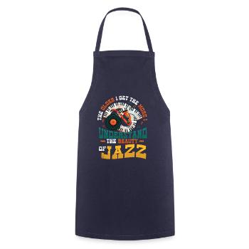 The older I get, the more I understand - Cooking Apron - navy - Front - AI Model Male 185 dark (185cm)