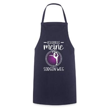 Rhönrad Training Turnen - Spruch Geschenk - Kochschürze - Navy - Vorne - AI Model Male 185 dark (185cm)