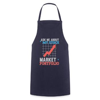 Posez-moi des questions sur mon portefeuille boursier - Tablier de cuisine - marine - Devant - AI Model Male 185 dark (185cm)