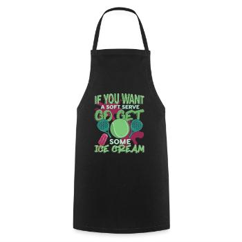 Si vous voulez un service moelleux - Tablier de cuisine - noir - Devant - AI Model Male 185 dark (185cm)