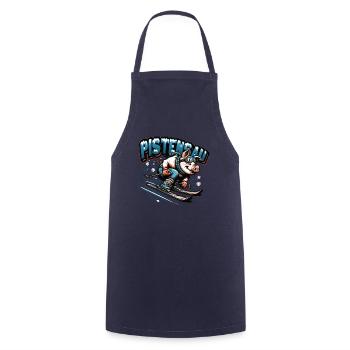 Skier Pig Pistensau Après-ski - Cooking Apron - navy - Front - AI Model Male 185 dark (185cm)