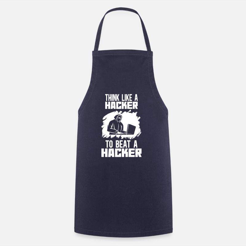 Hackers and Cyber Security - Ethical Hacking - Cooking Apron - navy