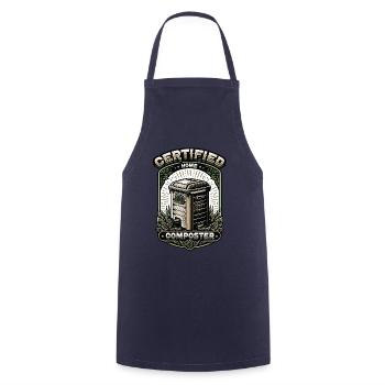 Composting Enthusiast Vermiculture Kompostierung - Cooking Apron - navy - Front - AI Model Male 185 dark (185cm)