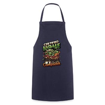 Composting Enthusiast Vermiculture Kompostierung - Cooking Apron - navy - Front - AI Model Male 185 dark (185cm)