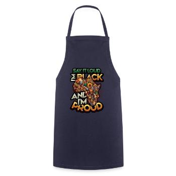 African American Black History - Cooking Apron - navy - Front - AI Model Male 185 dark (185cm)