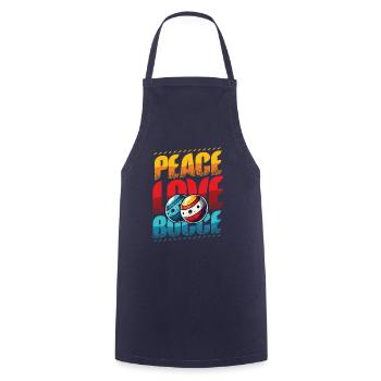Peace Love Boccia - Éventails de Boccia Style Vintage - Tablier de cuisine - marine - Devant - AI Model Male 185 dark (185cm)