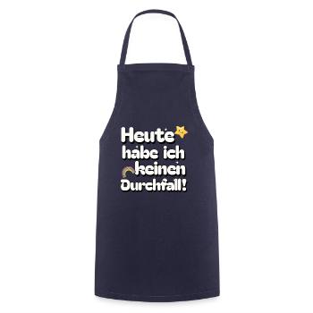 Heute keinen Durchfall - Dünnschiss Flitzekacke - Kochschürze - Navy - Vorne - AI Model Male 185 dark (185cm)