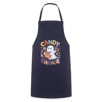 Candy Parade - Halloween Ghost with Candy - Cooking Apron - navy - Front - AI Model Male 185 dark (185cm)
