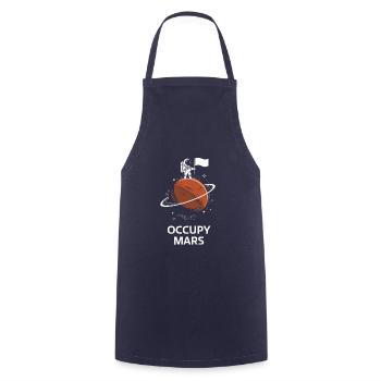 Occupy Mars - Mars Settlement and Exploration - Cooking Apron - navy - Front - AI Model Male 185 dark (185cm)