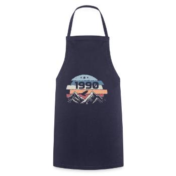 Original 1990's Vintage 1990's Birthday 1990 - Cooking Apron - navy - Front - AI Model Male 185 dark (185cm)