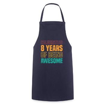 We celebrate 8 years old birthday - Cooking Apron - navy - Front - AI Model Male 185 dark (185cm)