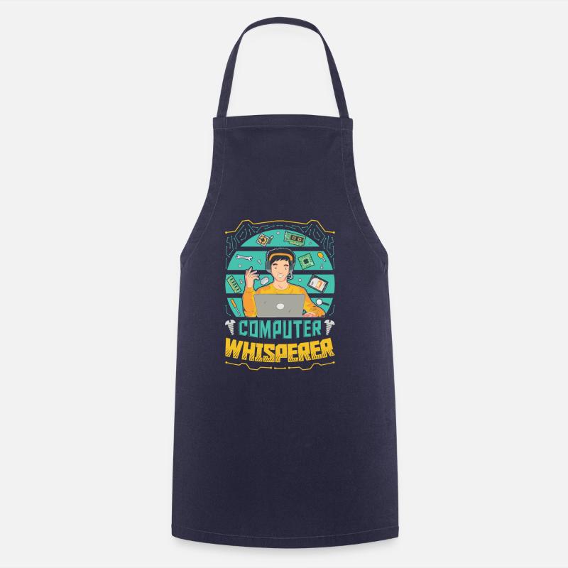 Support informatique Computer Whisperer - Tablier de cuisine - marine