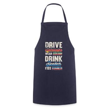 Travel Airport World Tour 2022 - Cooking Apron - navy - Front - AI Model Male 185 dark (185cm)
