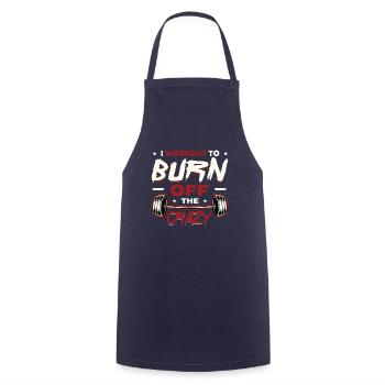 I train like a madman - Cooking Apron - navy - Front - AI Model Male 185 dark (185cm)