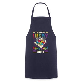 This is my lucky board game - Cooking Apron - navy - Front - AI Model Male 185 dark (185cm)
