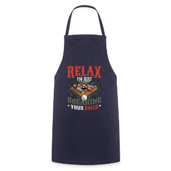 Billiards Pool Players - Cooking Apron - navy - Front - AI Model Male 185 dark (185cm)
