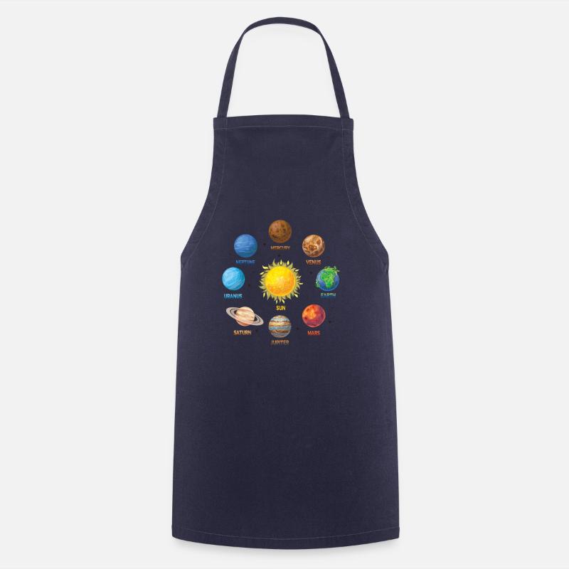 Planeten Sonnensystem - Kochschürze - Navy