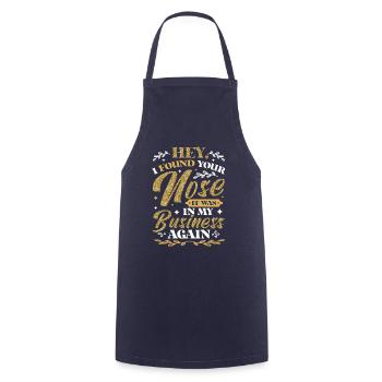 J’ai trouvé ton nez c’était dans mon entreprise sarkastic - Tablier de cuisine - marine - Devant - AI Model Male 185 dark (185cm)
