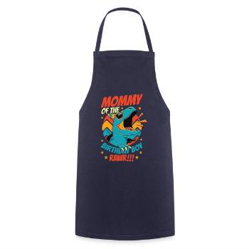 Dinosaurier Mama des Geburtstags Jungen - Kochschürze - Navy - Vorne - AI Model Male 185 dark (185cm)