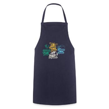 Rette die Bienen Pflanze mehr Bäume Tag der Erde - Kochschürze - Navy - Vorne - AI Model Male 185 dark (185cm)