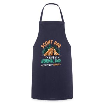 Scout Dad like a normal dad, only much cooler - Cooking Apron - navy - Front - AI Model Male 185 dark (185cm)