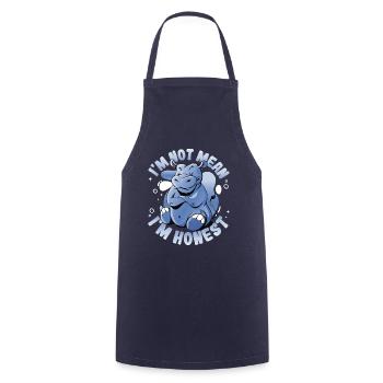 I'm Not Mean I'm Honest Straight Talker - Cooking Apron - navy - Front - AI Model Male 185 dark (185cm)