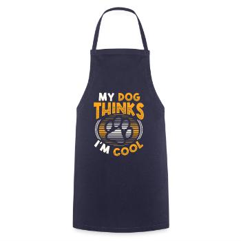 Mein Hund denkt, ich bin cool. - Kochschürze - Navy - Vorne - AI Model Male 185 dark (185cm)