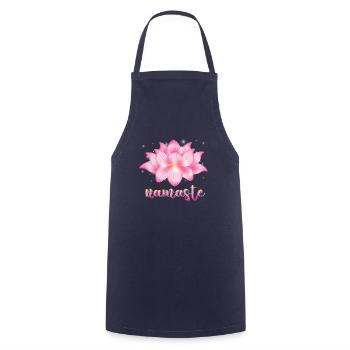 Yoga Meditation Lotus Flower Namaste Yoga - Cooking Apron - navy - Front - AI Model Male 185 dark (185cm)