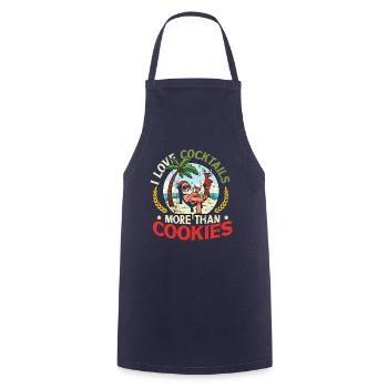 Like Cocktails More Than Cookies Christmas In July - Cooking Apron - navy - Front - AI Model Male 185 dark (185cm)