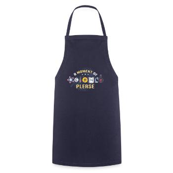 A Moment Of Science Please - Cooking Apron - navy - Front - AI Model Male 185 dark (185cm)