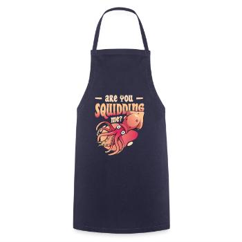 Are You Squidding Me Zoologist Octopus Squid - Cooking Apron - navy - Front - AI Model Male 185 dark (185cm)