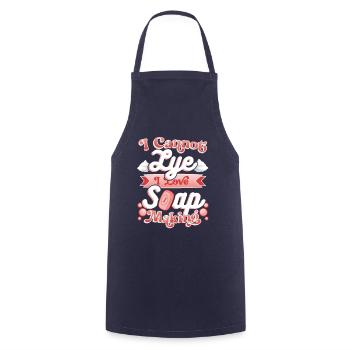 I Cannot Lye I Love Soap Making - Cooking Apron - navy - Front - AI Model Male 185 dark (185cm)