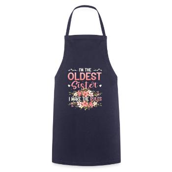 Eldest sister, I make the rules. - Cooking Apron - navy - Front - AI Model Male 185 dark (185cm)