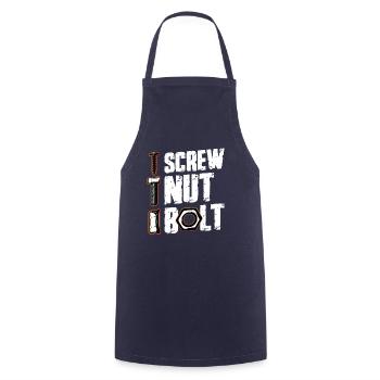 Screw Nut Bolt Mechanic - Cooking Apron - navy - Front - AI Model Male 185 dark (185cm)