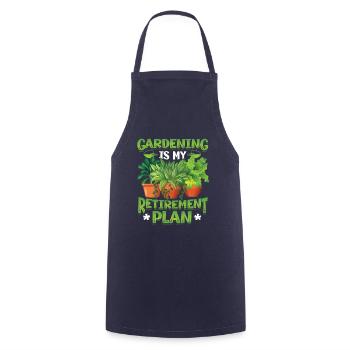 Gardening is my retirement plan gardener - Cooking Apron - navy - Front - AI Model Male 185 dark (185cm)