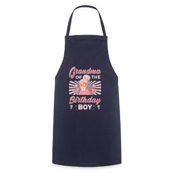 Grandma Of the Birthday Child - Cooking Apron - navy - Front - AI Model Male 185 dark (185cm)