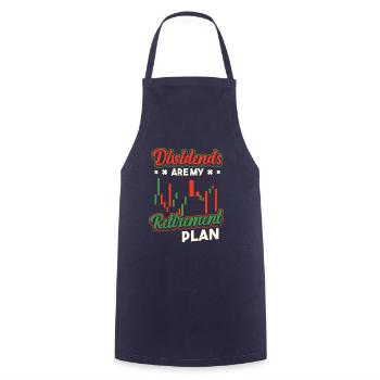 Les dividendes sont mon plan de retraite - Tablier de cuisine - marine - Devant - AI Model Male 185 dark (185cm)
