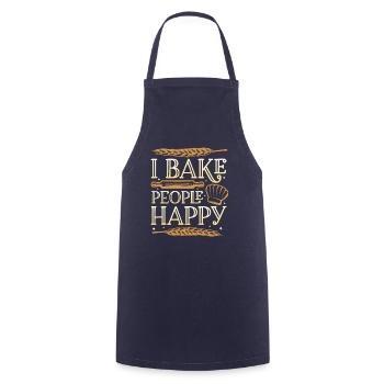 Je fais cuire des gens heureux amateurs de pâtisserie - Tablier de cuisine - marine - Devant - AI Model Male 185 dark (185cm)
