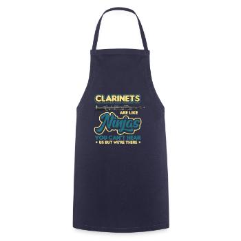 Les clarinettes sont comme des ninjas Marching Band - Tablier de cuisine - marine - Devant - AI Model Male 185 dark (185cm)