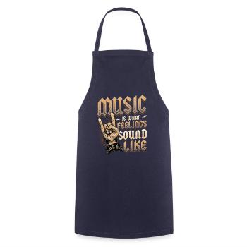 Musik Ist, Was Gefühle Wie Rock And Roll Klingen - Kochschürze - Navy - Vorne - AI Model Male 185 dark (185cm)
