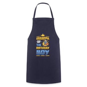 Grandfather Of the Birthday Child - Cooking Apron - navy - Front - AI Model Male 185 dark (185cm)
