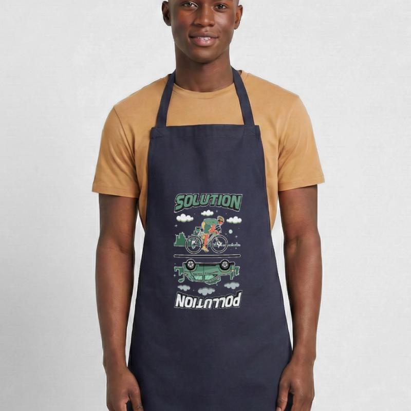 Polution Solution Protection de l’environnement Cyclisme Tablier de cuisine