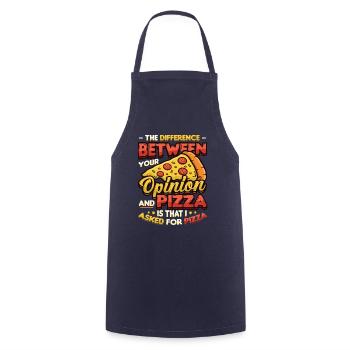 Ich Habe Um Pizza Gebeten. - Kochschürze - Navy - Vorne - AI Model Male 185 dark (185cm)