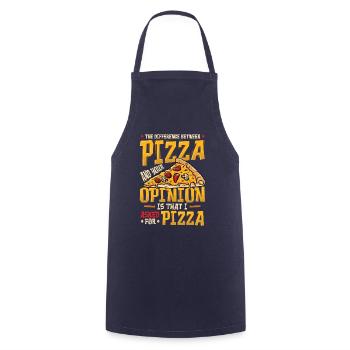 I asked for pizza. - Cooking Apron - navy - Front - AI Model Male 185 dark (185cm)