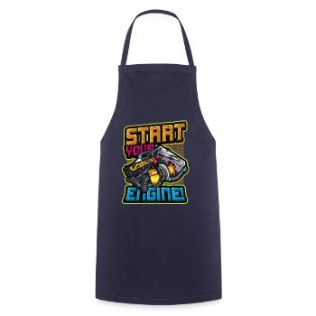 Démarrez votre mécanicien de moteur - Tablier de cuisine - marine - Devant - AI Model Male 185 dark (185cm)