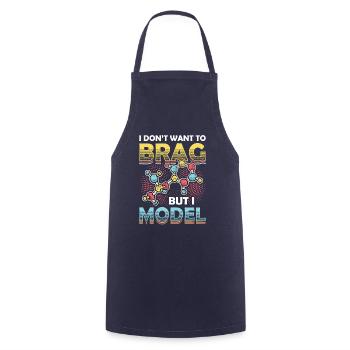 Modélisation physique, drôles d’amateurs de physique - Tablier de cuisine - marine - Devant - AI Model Male 185 dark (185cm)